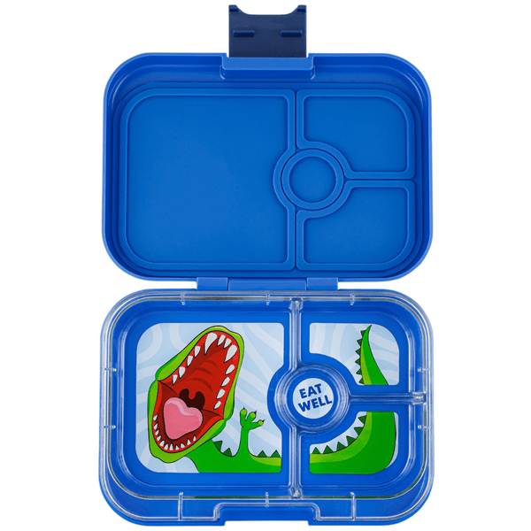 Φαγητοδοχείο yumbox panino με 4 χωρίσματα μπλε δεινόσαυρος